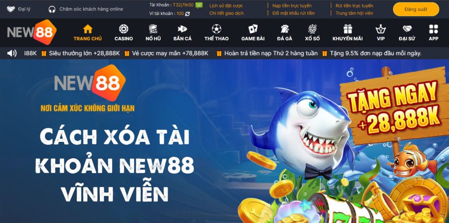 Cách xóa tài khoản New88 vĩnh viễn an toàn và nhanh chóng 1 Hướng dẫn xóa tài khoản New88 vĩnh viễn